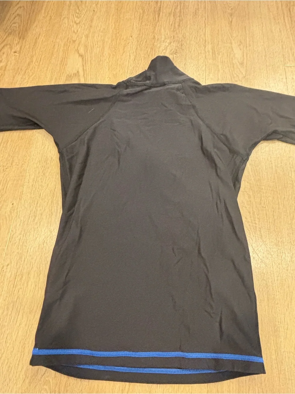 Rip Curl Black Rash Guard with Blue Trim